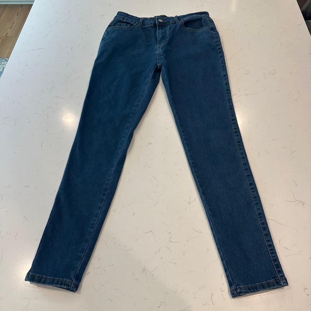 SHEIN Women Blue Skinny Jeans High Rise Denim Size 30 Medium Wash Stretch